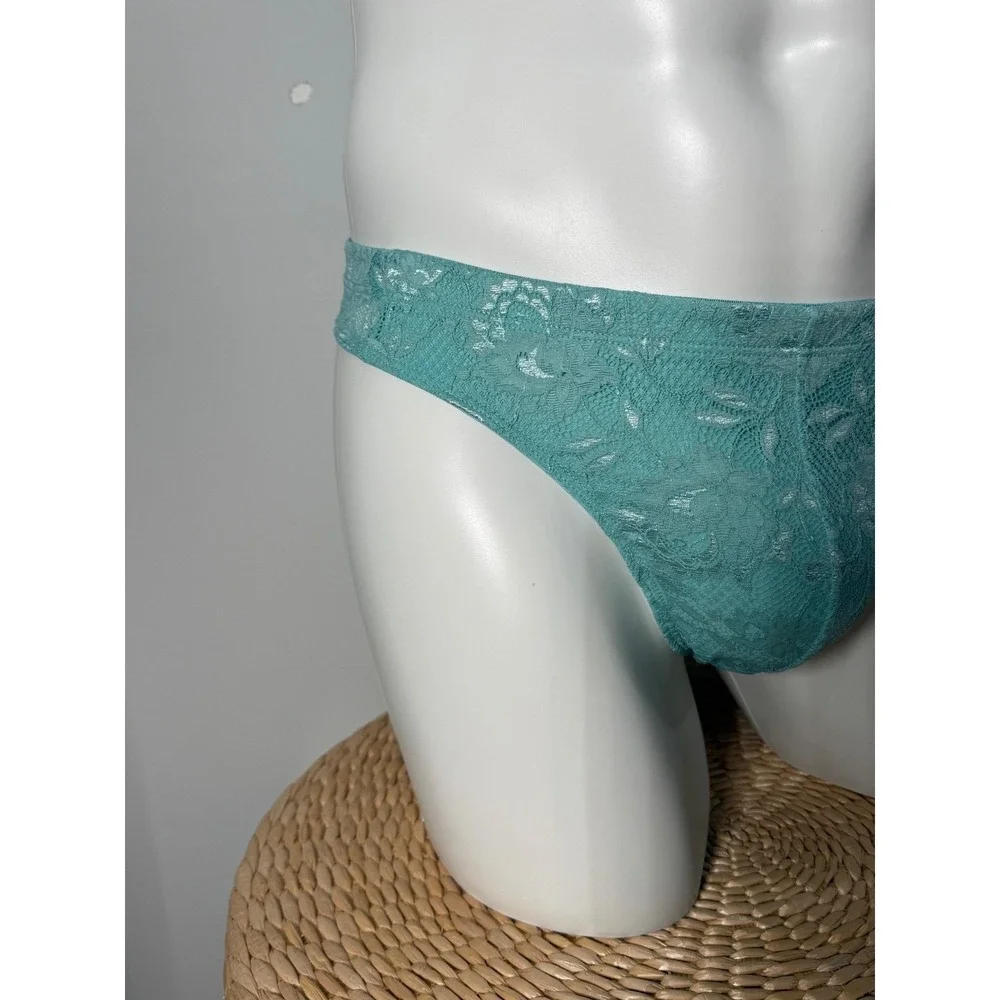 Cosabella Never‎ Say Never Capri Blue Lace Classic G-String Thong size L